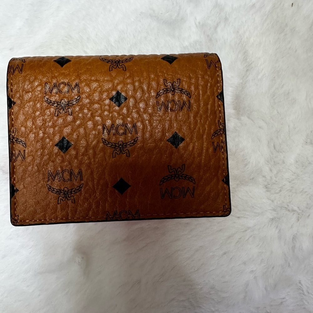 MCM Cognac Visetos Card Holder